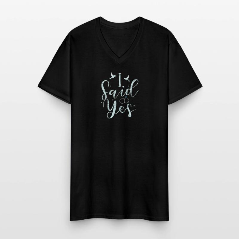 Engagement request Men's V-Neck T-Shirt