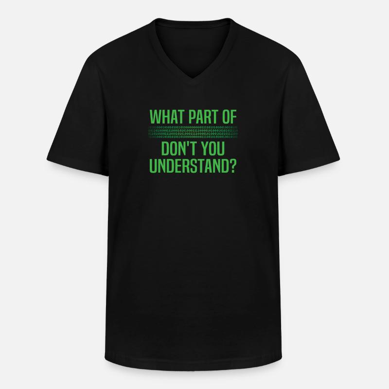 Binärcode Binar Dualcode Programmierer Geschenk - Männer-T-Shirt mit V-Ausschnitt - Schwarz