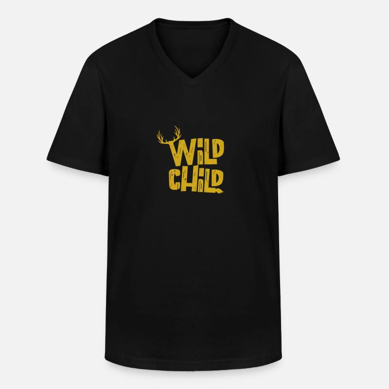 Wild Child Geschenk - Männer-T-Shirt mit V-Ausschnitt - Schwarz