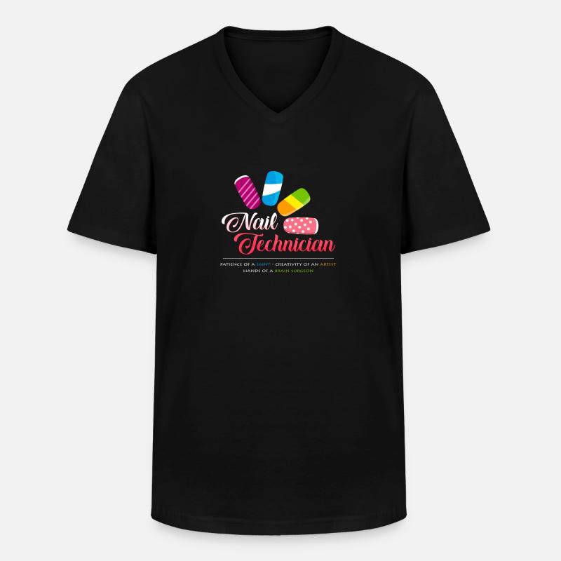 Nageltechnikerin - Männer-T-Shirt mit V-Ausschnitt - Schwarz