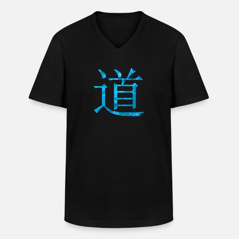 Chinesisches Zeichen Dao - Männer-T-Shirt mit V-Ausschnitt - Schwarz