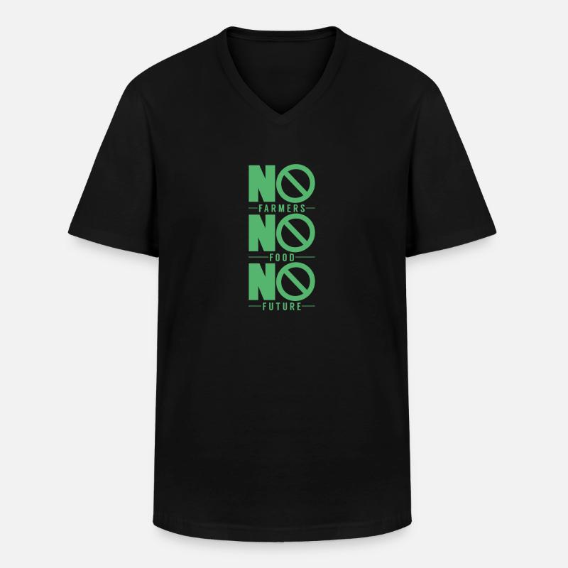 Bauernprotest - Männer-T-Shirt mit V-Ausschnitt - Schwarz