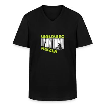 Waldweg Heizer Mountain Biker Und Downhill Fahrer - Männer-T-Shirt mit V-Ausschnitt - Schwarz - Vorne - AI Model Male 178 dark (178cm)