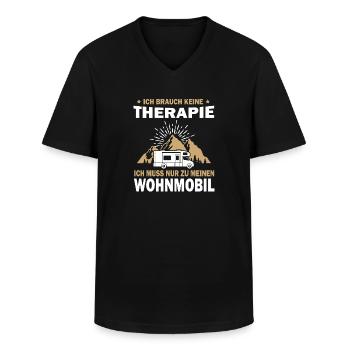 Wohnmobil Stellplatz Camping Camper Caravan - Männer-T-Shirt mit V-Ausschnitt - Schwarz - Vorne - AI Model Male 178 dark (178cm)