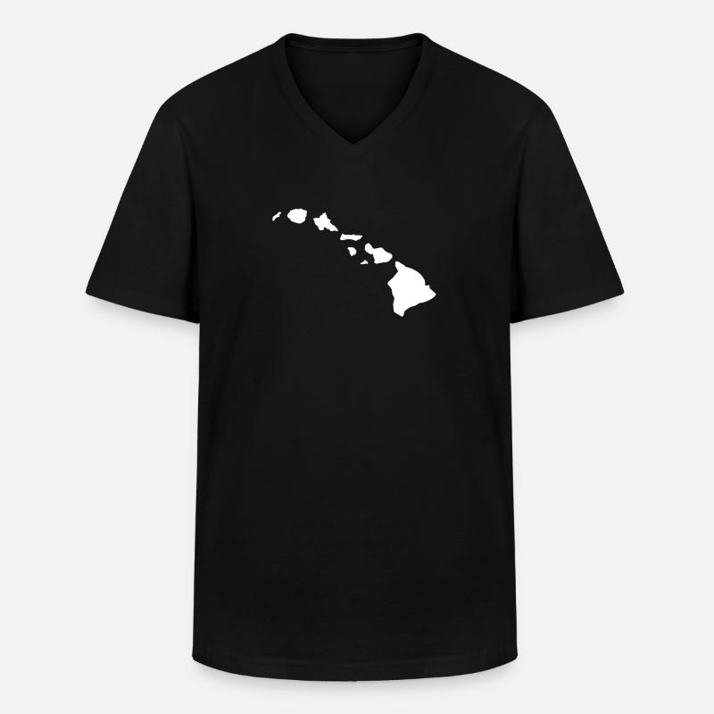 Hawaii - Männer-T-Shirt mit V-Ausschnitt - Schwarz