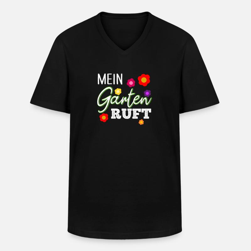 Kleingarten - Männer-T-Shirt mit V-Ausschnitt - Schwarz