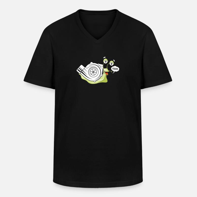 Turboschnecke - Männer-T-Shirt mit V-Ausschnitt - Schwarz