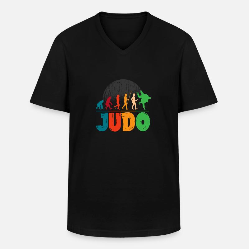 Judo evolution - Men's V-Neck T-Shirt - black