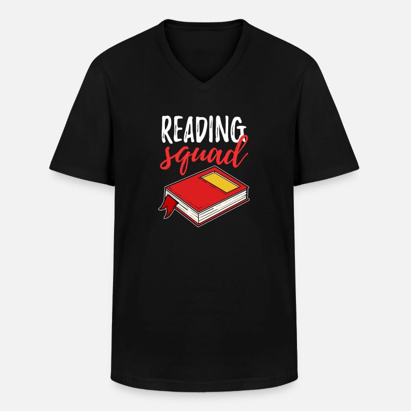 Bücher - Männer-T-Shirt mit V-Ausschnitt - Schwarz