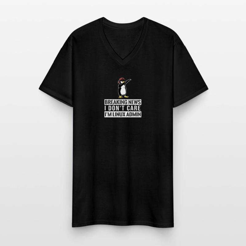 IT Nerd Linux Linux Pinguin Geek Software Engineer Männer-T-Shirt mit V-Ausschnitt