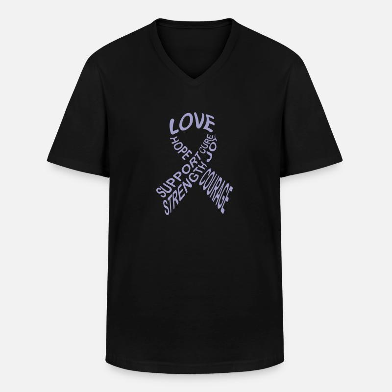 Krebs Chemo Geschenk - Männer-T-Shirt mit V-Ausschnitt - Schwarz