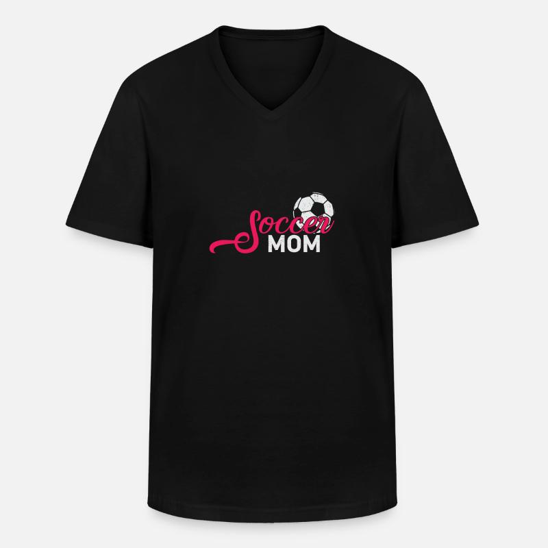 Fußball mutter - Männer-T-Shirt mit V-Ausschnitt - Schwarz
