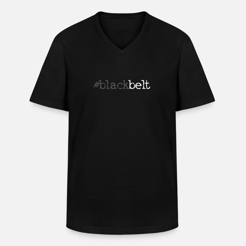 Karate Schwarzer Gürtel - Männer-T-Shirt mit V-Ausschnitt - Schwarz