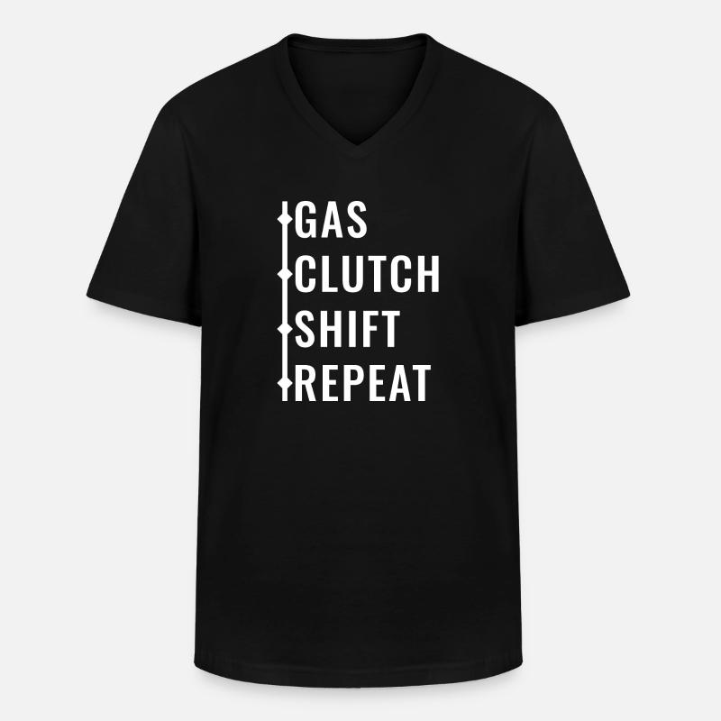 Auto - Männer-T-Shirt mit V-Ausschnitt - Schwarz