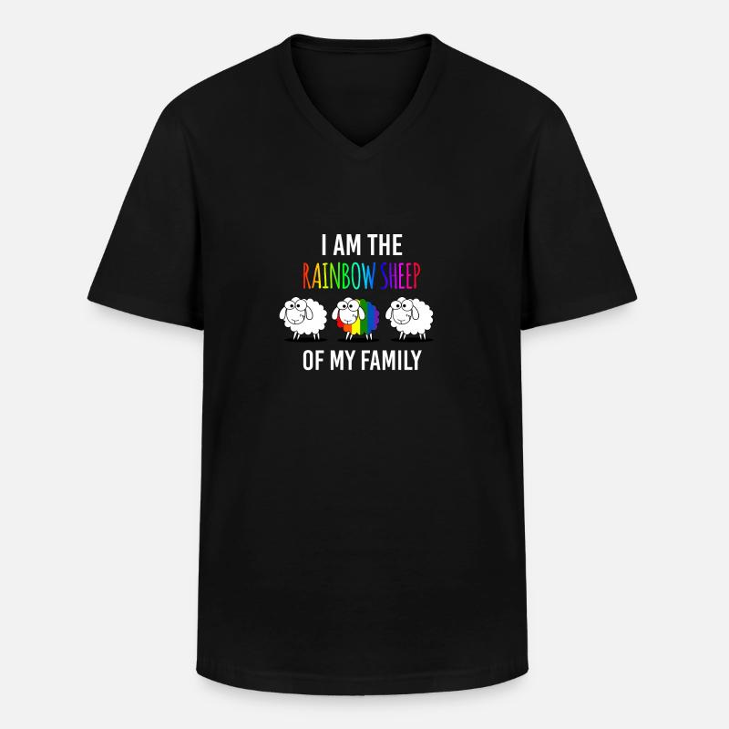 LGBT - Männer-T-Shirt mit V-Ausschnitt - Schwarz