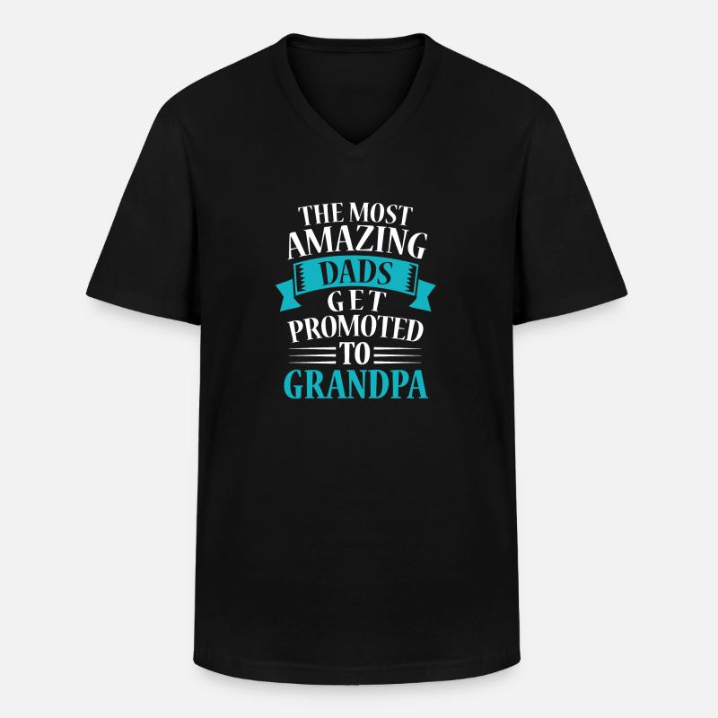 opa - Männer-T-Shirt mit V-Ausschnitt - Schwarz