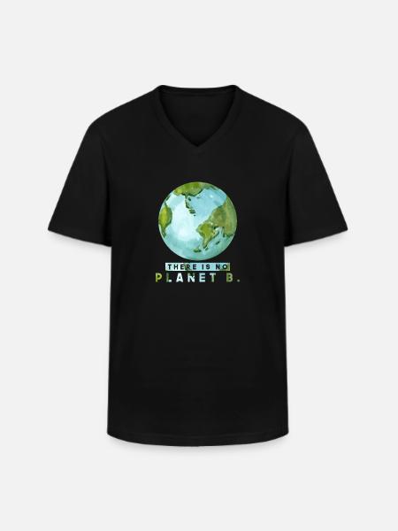 Earth Day Planet - Men's V-Neck T-Shirt - black