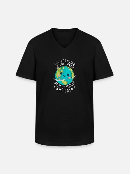 Earth Day Planet Earth - Men's V-Neck T-Shirt - black