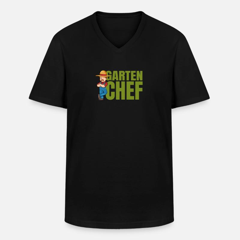 Garten Chef - Männer-T-Shirt mit V-Ausschnitt - Schwarz