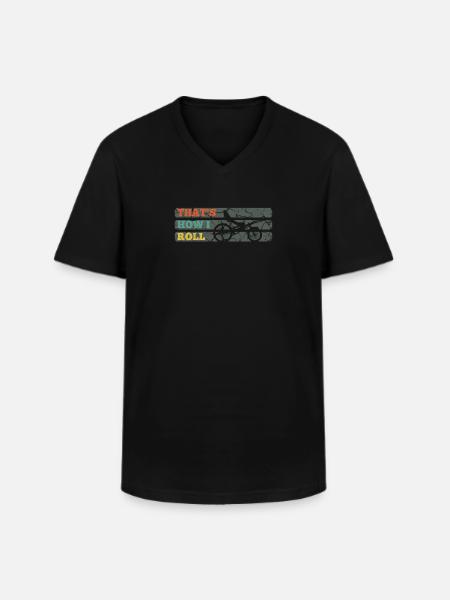 Bike tour - Men's V-Neck T-Shirt - black