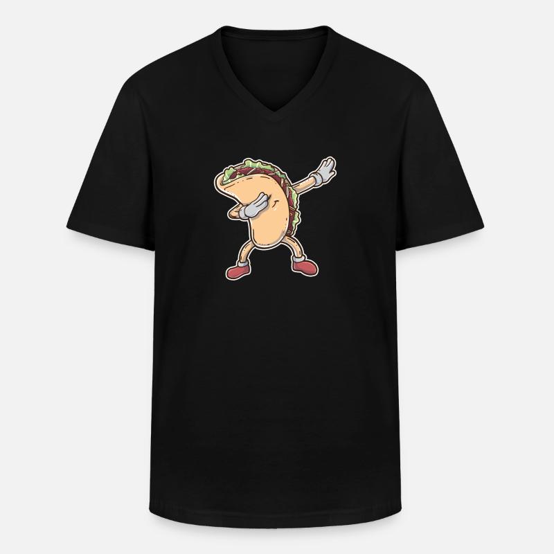 Taco - Männer-T-Shirt mit V-Ausschnitt - Schwarz