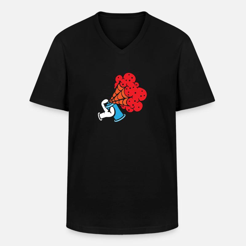 Graffiti Comic Hand - Männer-T-Shirt mit V-Ausschnitt - Schwarz