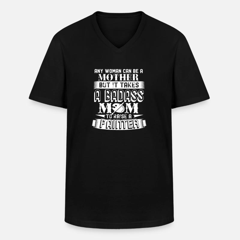 Maler Maler Mama - Männer-T-Shirt mit V-Ausschnitt - Schwarz