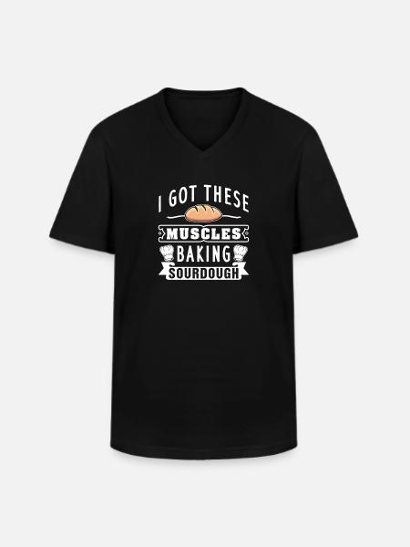 Baker bread baking sourdough gift - Men's V-Neck T-Shirt - black