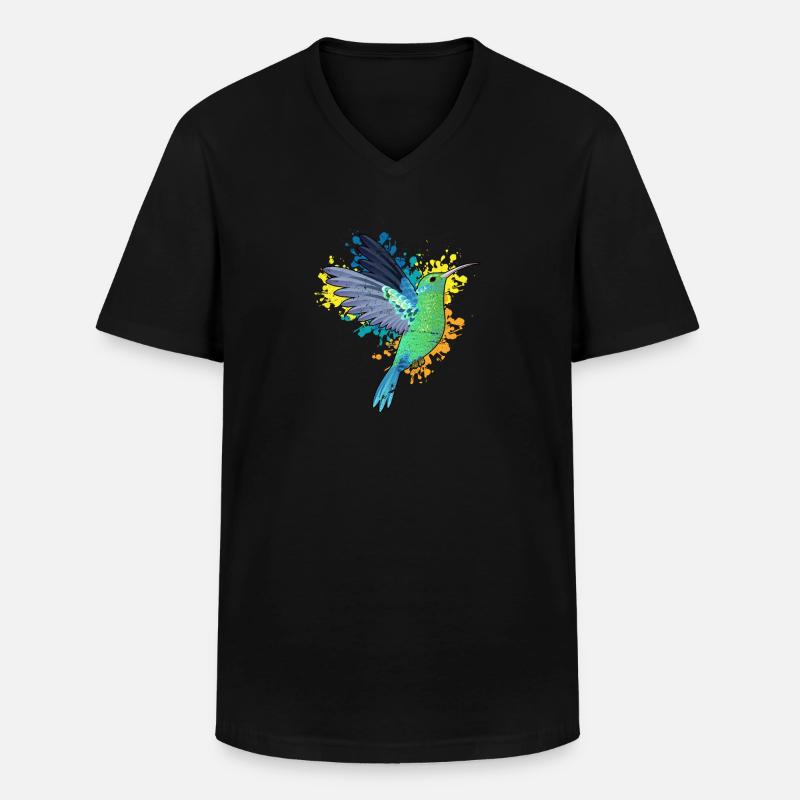 Vögel Tiere - Männer-T-Shirt mit V-Ausschnitt - Schwarz