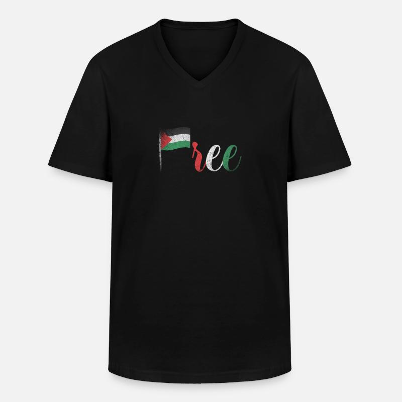 Palästina Palästineser - Männer-T-Shirt mit V-Ausschnitt - Schwarz