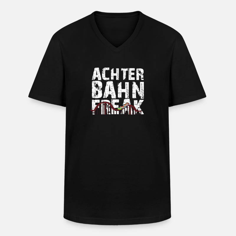 Achterbahn Retro Rollercoaster Freizeitpark Spruch - Männer-T-Shirt mit V-Ausschnitt - Schwarz