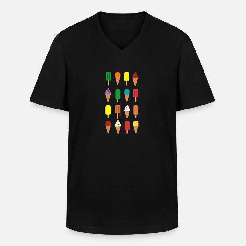 Eis Eis Eis - Männer-T-Shirt mit V-Ausschnitt - Schwarz