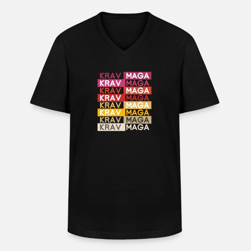 Krav Maga Geschenkidee - Männer-T-Shirt mit V-Ausschnitt - Schwarz