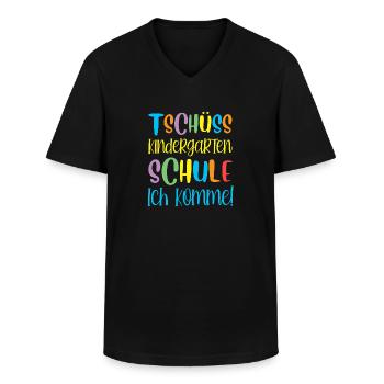 Einschulung - Männer-T-Shirt mit V-Ausschnitt - Schwarz - Vorne - AI Model Male 178 dark (178cm)