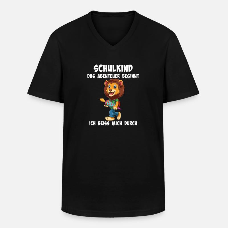Einschlung - Männer-T-Shirt mit V-Ausschnitt - Schwarz