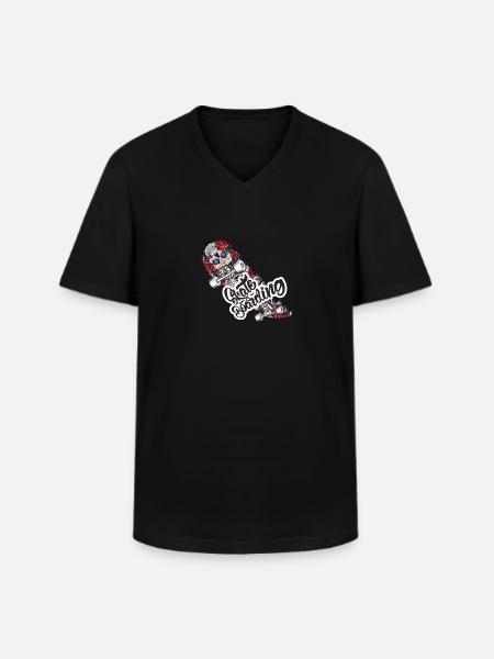 Skateboarding, skateboarding, skating - Men's V-Neck T-Shirt - black