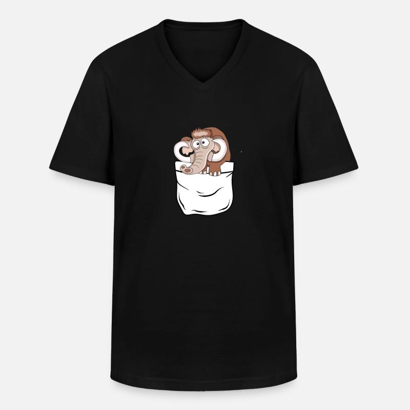 Mammut - Männer-T-Shirt mit V-Ausschnitt - Schwarz