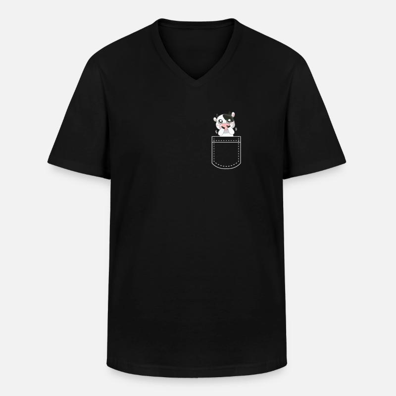 Kuh - Männer-T-Shirt mit V-Ausschnitt - Schwarz