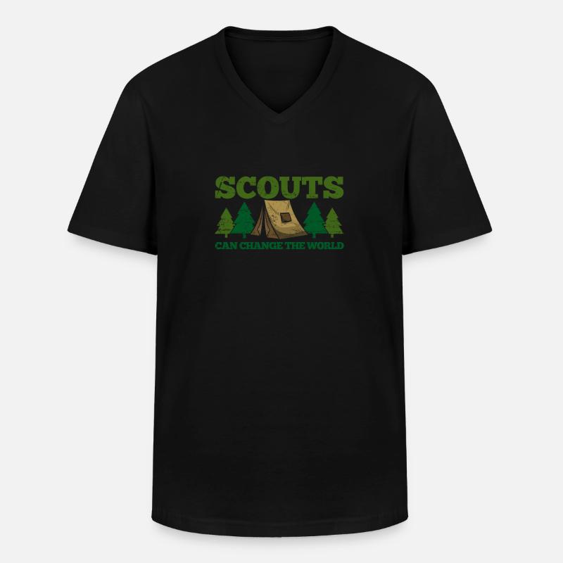 Pfadfinder Scouting Camping - Männer-T-Shirt mit V-Ausschnitt - Schwarz