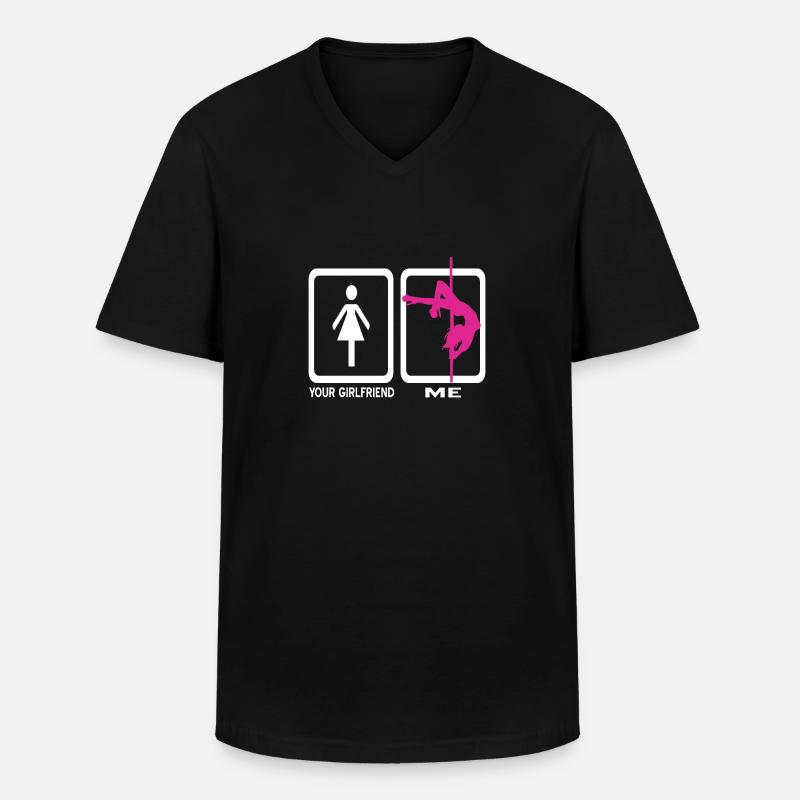 Pole Dance - Männer-T-Shirt mit V-Ausschnitt - Schwarz