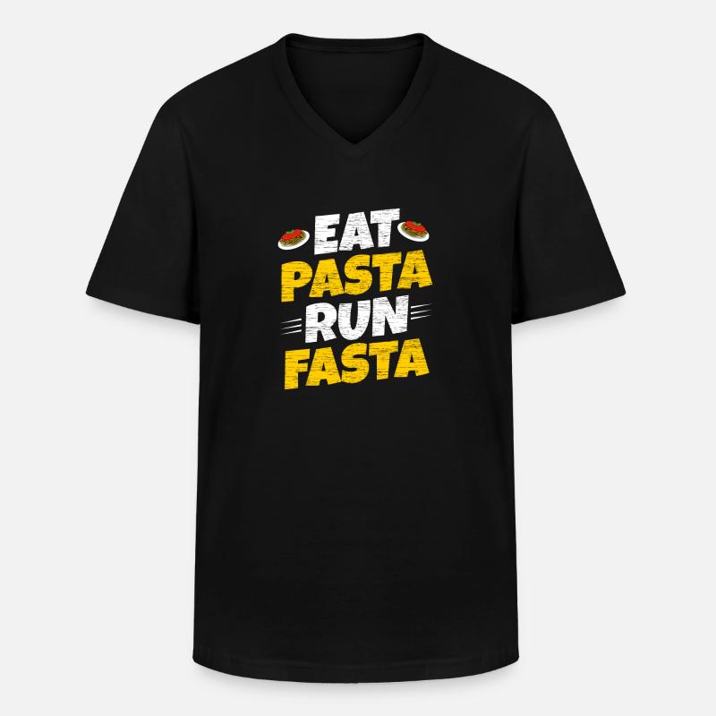 Pasta - Männer-T-Shirt mit V-Ausschnitt - Schwarz