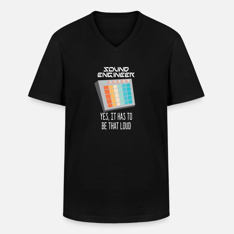 Sound-Engineer I Tontechniker - Männer-T-Shirt mit V-Ausschnitt - Schwarz