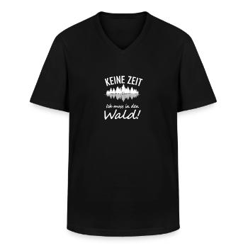 Wald Geschenk Design für Förster, & Waldmenschen - Männer-T-Shirt mit V-Ausschnitt - Schwarz - Vorne - AI Model Male 178 dark (178cm)