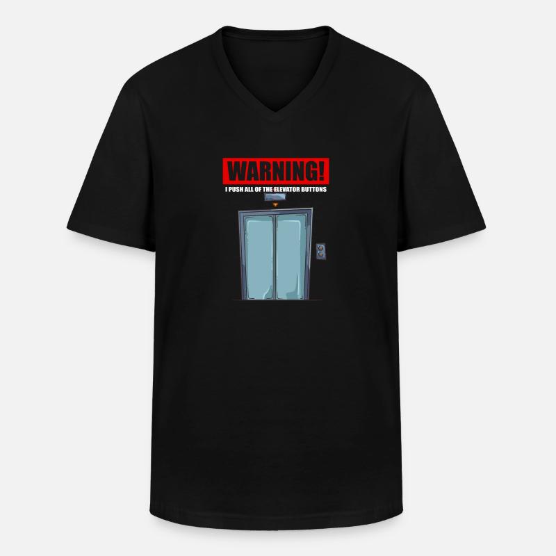 Aufzug Mechaniker Techniker Rolltreppe - Männer-T-Shirt mit V-Ausschnitt - Schwarz