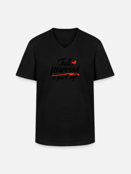 Mariage amusant il y a 40 ans - T-shirt col V Homme - noir