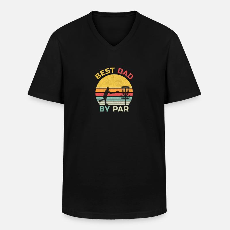 Disc Golf Dad Design for a Disc Golf Dad - Men's V-Neck T-Shirt - black