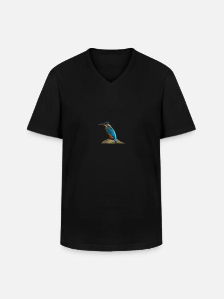 Bird gift children - Men's V-Neck T-Shirt - black