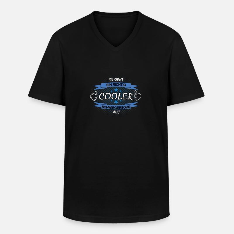So sieht ein cooler Schwiegersohn aus - Männer-T-Shirt mit V-Ausschnitt - Schwarz