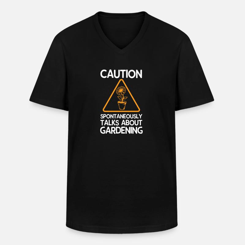 Gärtner - Männer-T-Shirt mit V-Ausschnitt - Schwarz