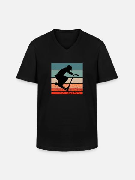 Scooter Roller Skater Tricks - Men's V-Neck T-Shirt - black